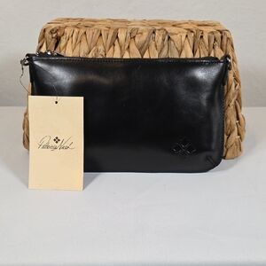Patricia Nash Laurina Vintage Distressed Leather Crossbody NWT Black